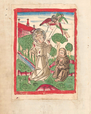 Dřevorytina sv. Františka Dřevorytina sv. Františka