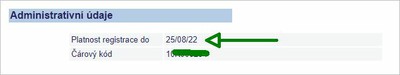 čtenářské konto - datum platnosti registrace 2