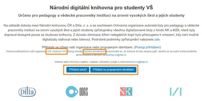 NDK pro VŠ - vstup