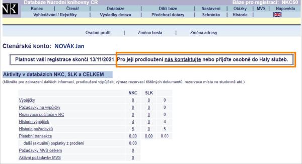 prodloužení registrace online - nárok na slevu
