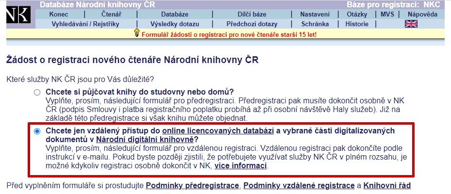vzdálená registrace - Czech POINT